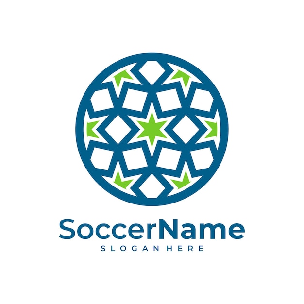 Star Soccer logo template Football Star logo design vector