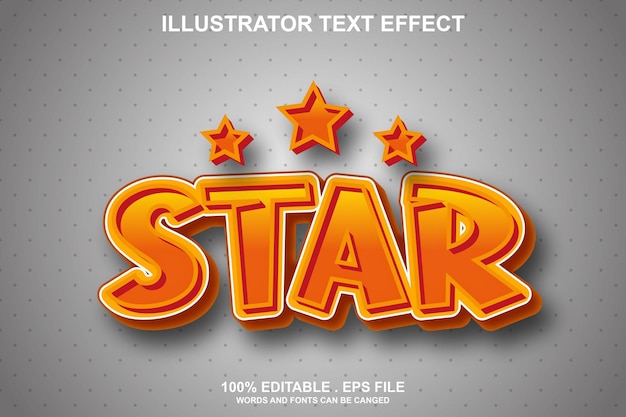 star text effect editable