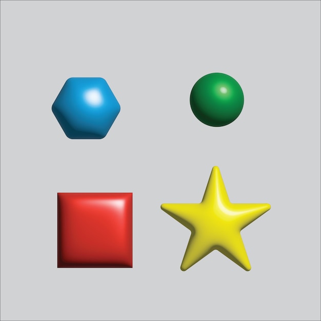 star vector image symbol 3 D hexagon