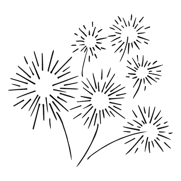 Starburst hand drawn vector illustration