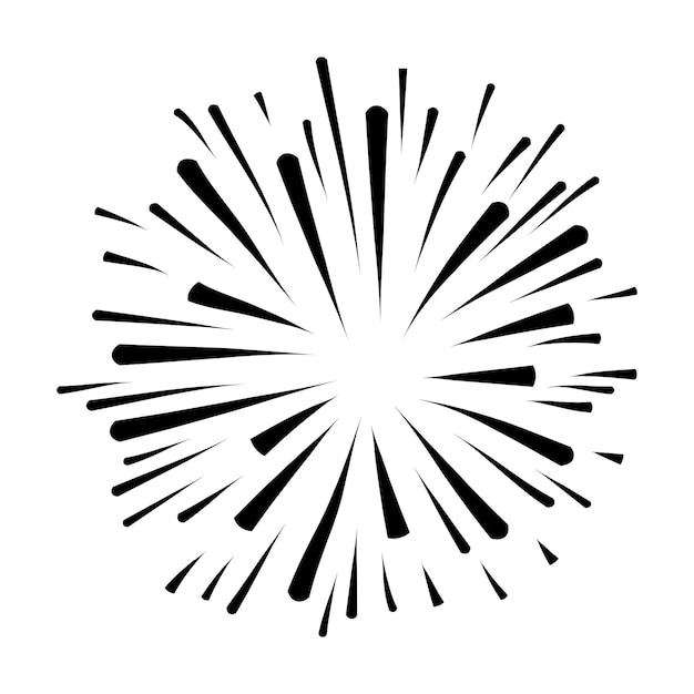 Starburst sunburst element Vector illustration