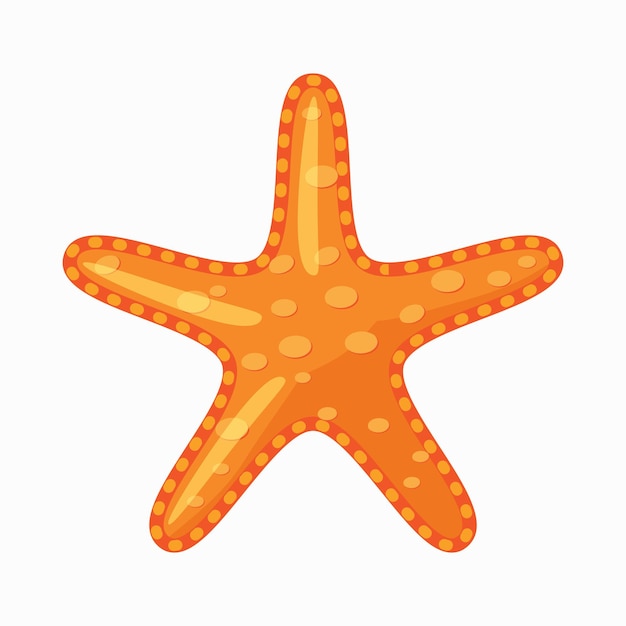 Starfish icon in cartoon style isolated on white background