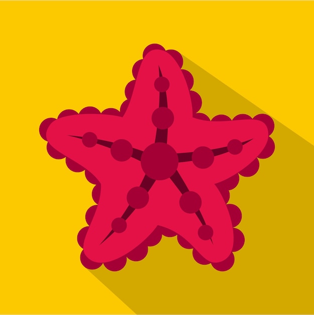 Starfish icon Flat illustration of starfish vector icon for web