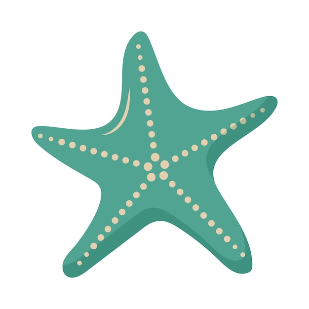 Starfish Nautical element in cartoon style Vector illustration