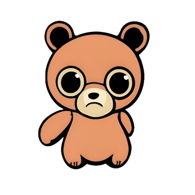 Staring Cartoon Teddy Bear