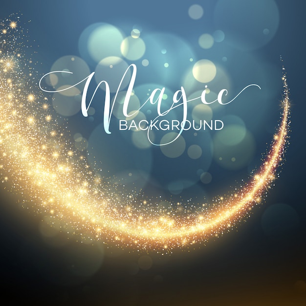 Starry Glitter Trail Background. Vector illustration