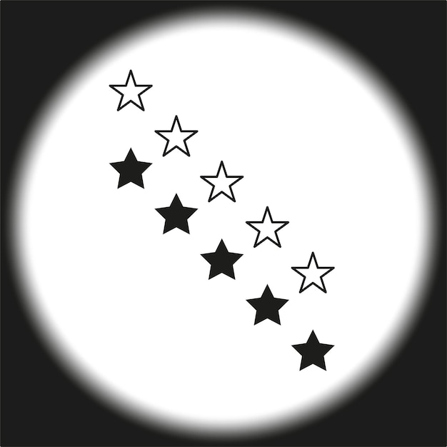 Starry night pattern celestial design Cosmic stars in circle Vector illustration EPS 10