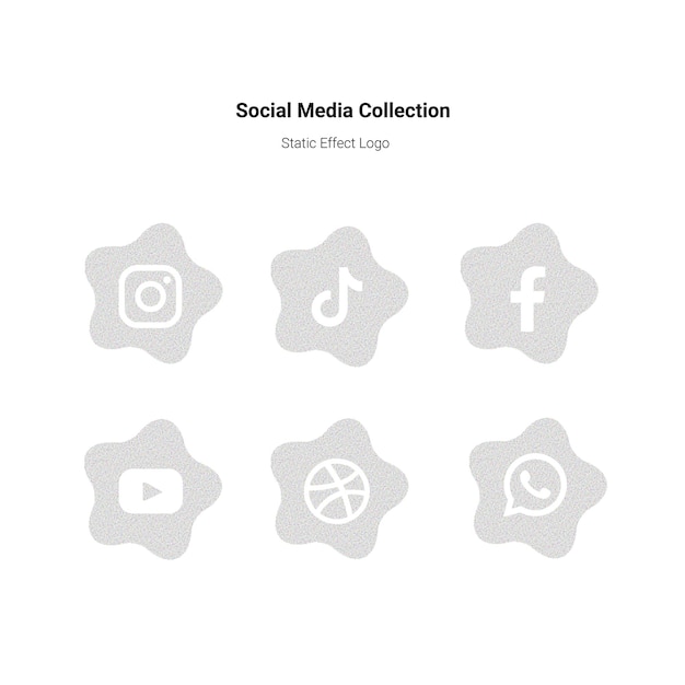 Stars background social media logo or icon static