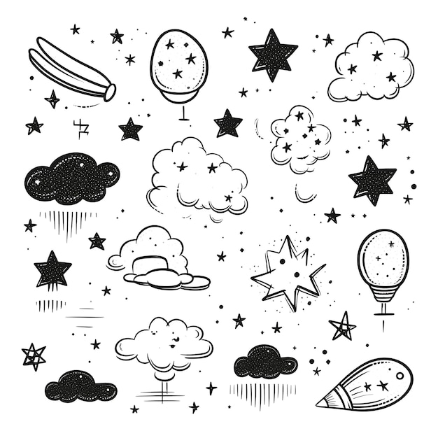 Stars in Comic Speech Bubbles