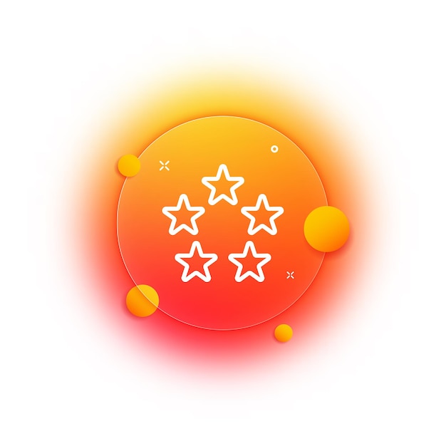 Stars icon Starry night shooting star fireworks twinkle glow sparkle sparkle Favorites Gradient blur button with glassmorphism Clear glass design