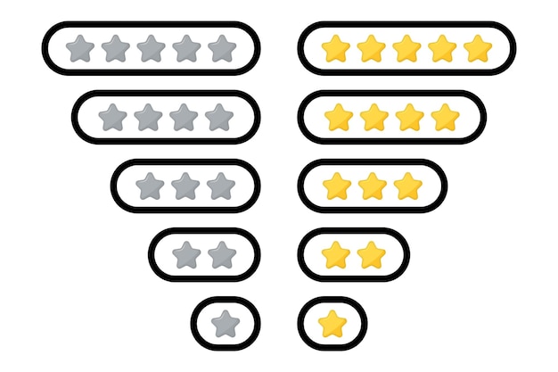 Stars rating. Rating stars badges. Stars customer product rating review