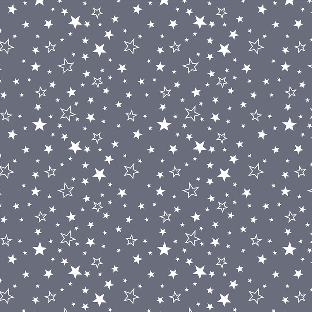 Stars seamless pattern Grey and white star design for baby and kids pattern for print or fabric