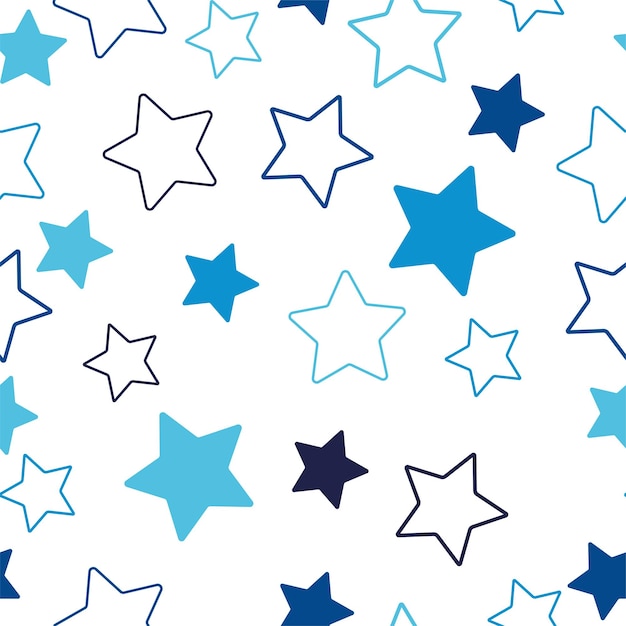 Stars Seamless Pattern The vector image Starry night sky