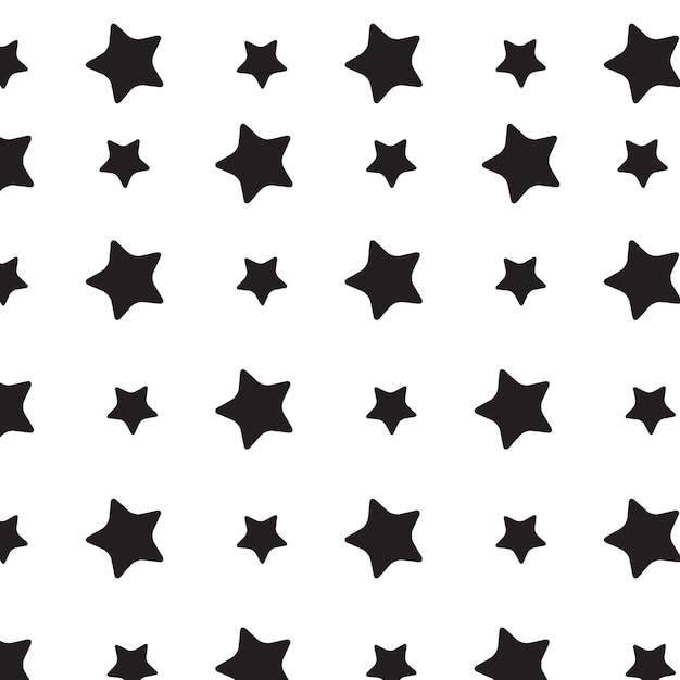 Stars sky black white pattern Stars background and starburst stars sky space star pattern festive repetition monochrome star Vector flat design illustration