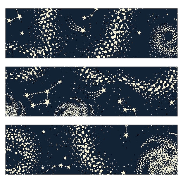 Stars univers abstract banners