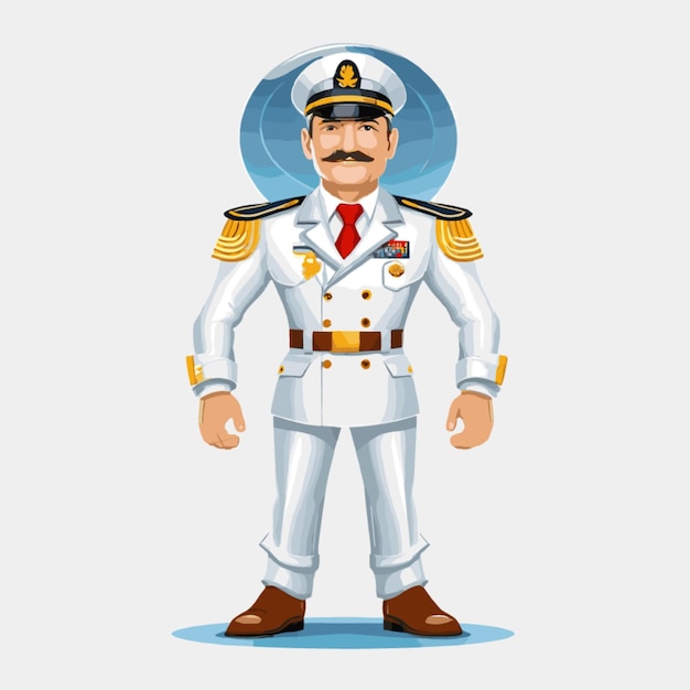 Starship Captain vector on white background