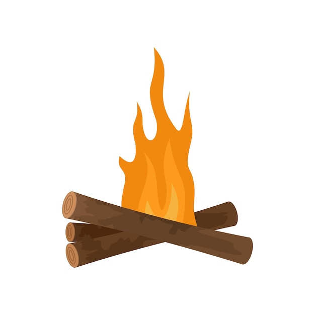 Start fire camp icon Flat illustration of start fire camp vector icon for web isolated on white