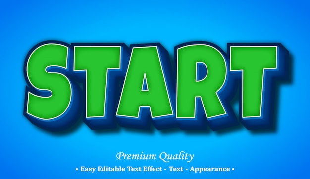 Start  font style effect