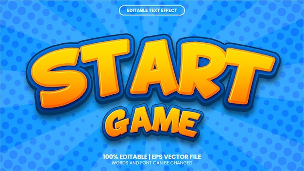 Start game text effect