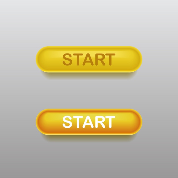 start icon button web user interface theme color yellow