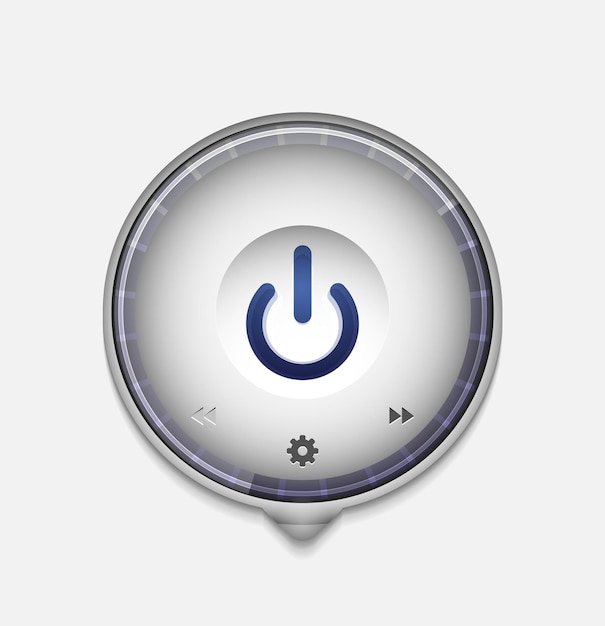 Start power button ui icon design on off symbol