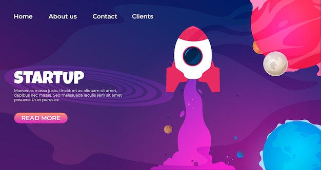 Start up landing page illustration