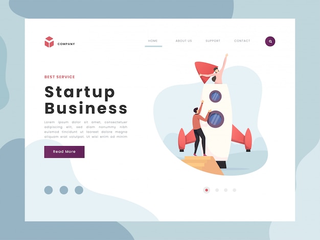 Startup business landing page 