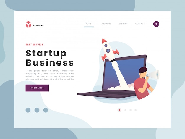 Startup business landing page 