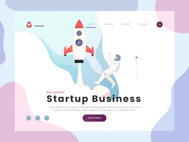 Startup business landing page 