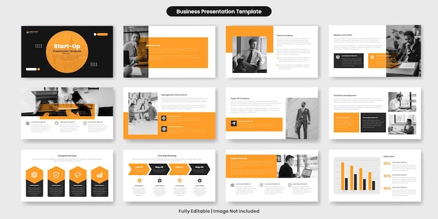 Startup Business PowerPoint presentation slides template and annual report or company profile