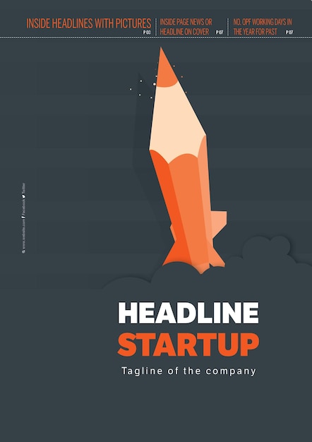 Vector startup innovation cover page