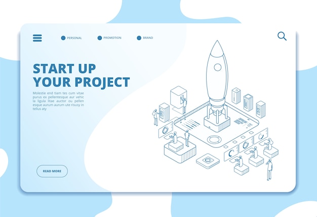 Startup landing page template