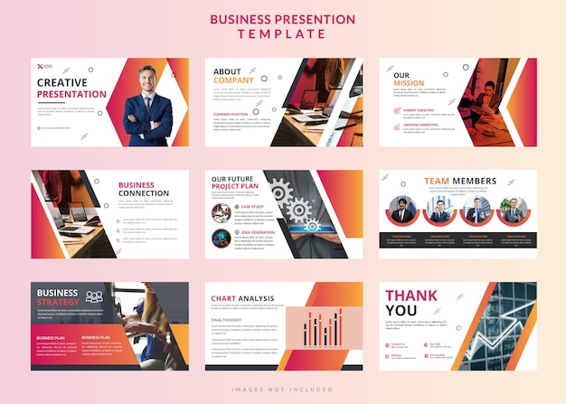 Startup modern business editable powerpoint presentation slide design template set