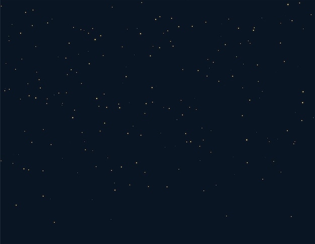 Stary night sky horizontal background Vector illustration