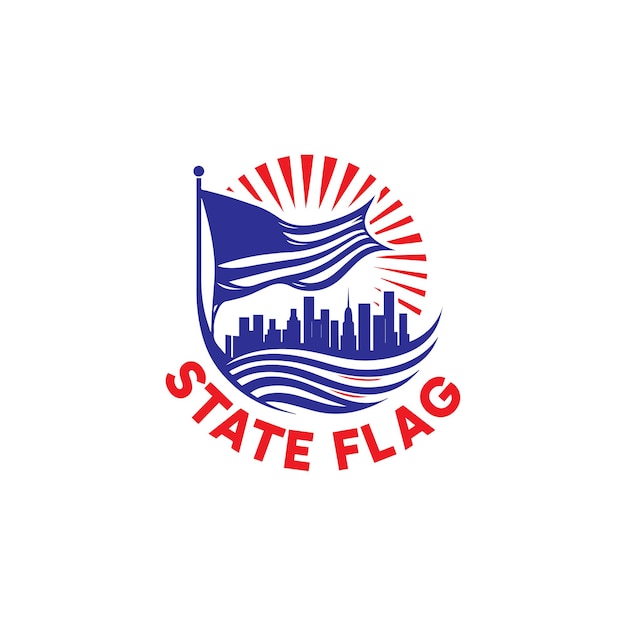 State flag logo and sign design