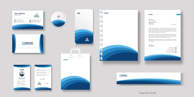 Stationary or Branding Identity Design Template Premium Vector