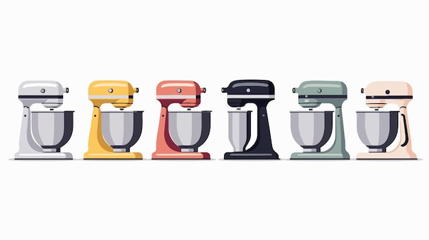 Stationary Mixer Cartoon Vector Illustration Kitchen Appliance Graphic