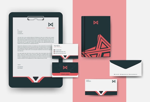 Vector stationery design for corporate office