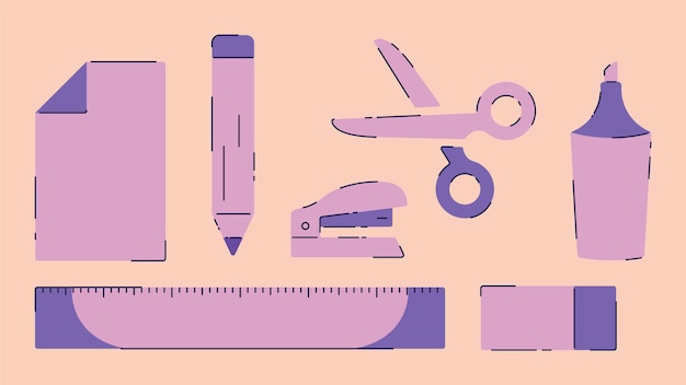 stationery include paper pencil eraser stapler ruler scissors