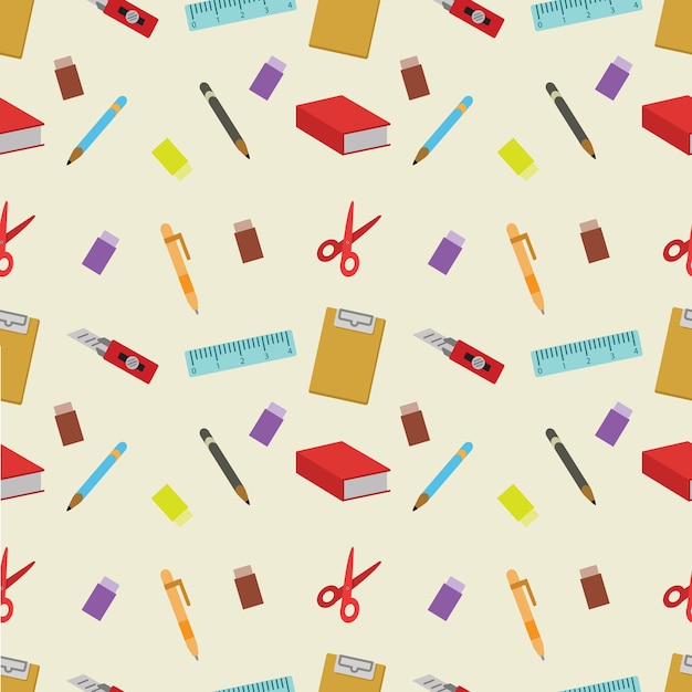 Stationery Seamless Pattern