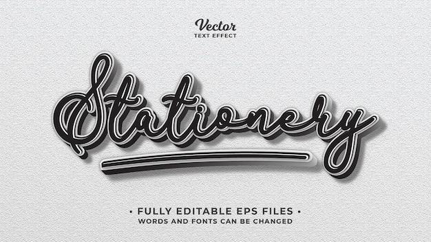 stationery text effect editable eps cc