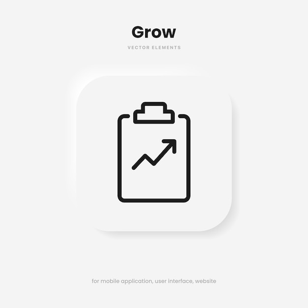 Statistic icon. 3d financial analysis stats icon. Growing graph Business chart symbol. Growths chart