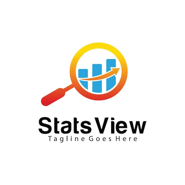 Stats View logo design template