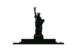 statue of Liberty silhouettes