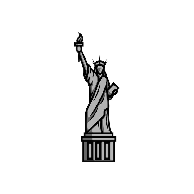 Vector statue of liberty icon design