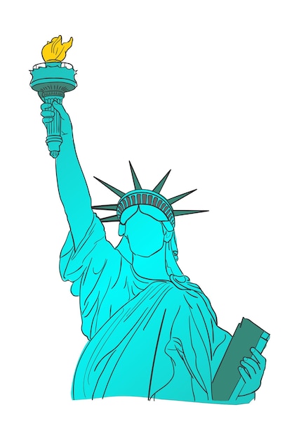 Vector statue of liberty vector illustration