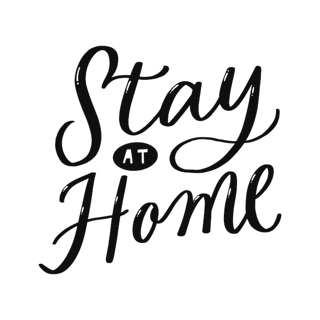 stay at home hand lettering