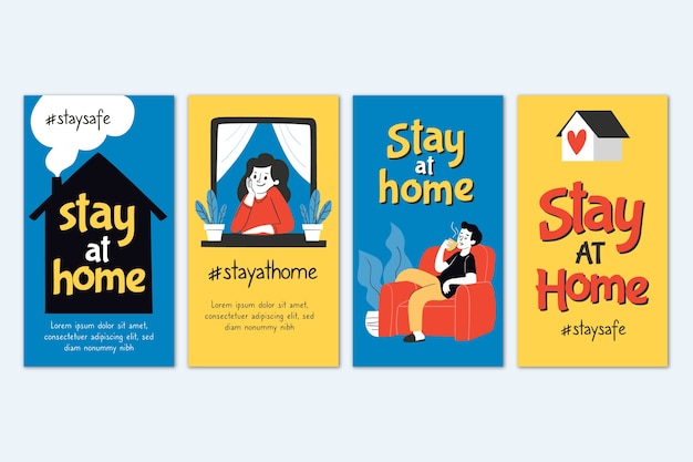 Stay at home instagram story collection