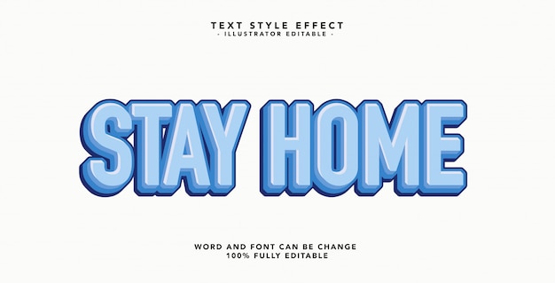 Stay Home text typography