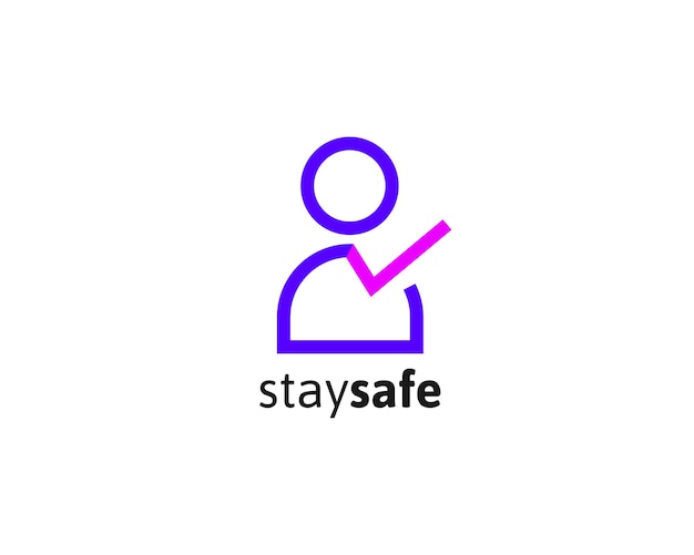 Stay safe logo Health care people logo illustration